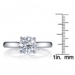 Platinum 1ct TDW Diamond Solitaire Engagement Ring - Handcrafted By Name My Rings™
