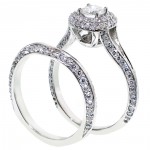 Platinum 2 1/5ct TDW Diamond Encrusted Halo Engagement Ring - Handcrafted By Name My Rings™
