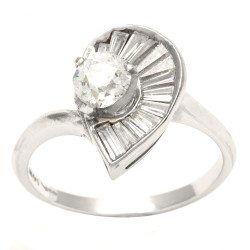 Pre-owned White Gold 4/5ct TDW Diamond Ballerina Estate Ring - Handcrafted By Name My Rings™