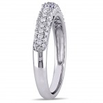 Round-Cut Tanzanite and 1/2ct TDW Diamond Promise Ring in White Gold by The Signature - Handcrafted By Name My Rings™