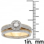 Two-tone Gold 1/2ct TDW Diamond Bridal Set - Handcrafted By Name My Rings™