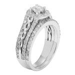 White Gold 1-carat Total Diamond Weight IGL Certified Round-cut Bridal Set - Handcrafted By Name My Rings™