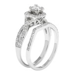 White Gold 1 ct TDW IGL Certified Round cut Bridal Set - Handcrafted By Name My Rings™