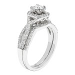 White Gold 1 ct TDW IGL Certified Round cut Bridal Set - Handcrafted By Name My Rings™
