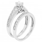 White Gold 1ct TDW IGL Certified Round Cut 2-piece Bridal Set - Handcrafted By Name My Rings™