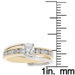 Gold 0.75k Two-tone Bridal Insert Set - Handcrafted By Name My Rings™
