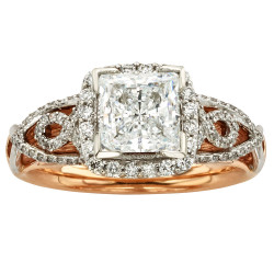 Gold 1 1/2ct TDW IGL Certified Vintage Diamond Ring - Handcrafted By Name My Rings™