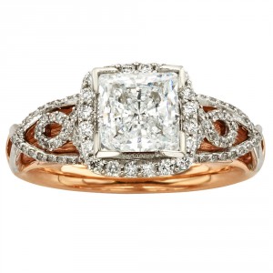 Gold 1 1/2ct TDW IGL Certified Vintage Diamond Ring - Handcrafted By Name My Rings™