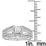 Gold 1-carat 79 Diamonds Bridal Ring Set - Handcrafted By Name My Rings™