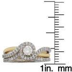 Gold 3/4ct TDW IGL Certified Princess Cut Diamond Bridal Set - Handcrafted By Name My Rings™