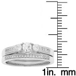 White Gold 1/2ct TDW Round Diamond Bridal Set IGL Certified Ring - Handcrafted By Name My Rings™