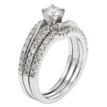 White Gold 1ct TDW Diamond Bridal Set - Handcrafted By Name My Rings™