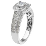 White Gold 1ct TDW IGL Certified Diamond Engagement Ring - Handcrafted By Name My Rings™