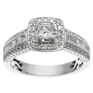 White Gold 1ct TDW IGL Certified Diamond Engagement Ring - Handcrafted By Name My Rings™