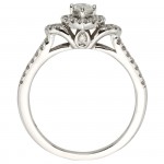 White Gold 1ct TDW IGL Certified Marquise-cut Diamond Halo Engagement Ring - Handcrafted By Name My Rings™