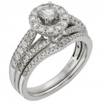 White Gold 1ct TDW IGL Certified Round Diamond Bridal Set - Handcrafted By Name My Rings™