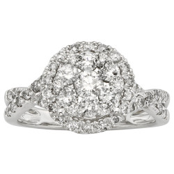 White Gold 1ct TDW Round-cut IGL Certified Diamond Ring - Handcrafted By Name My Rings™