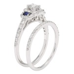 White Gold 3/4ct TDW IGL Certified Round Diamond Bridal Set - Handcrafted By Name My Rings™