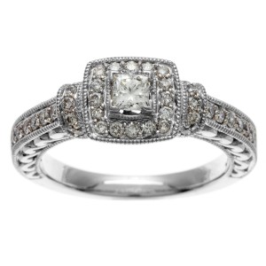 White Gold IGL Certified 3/4ct TDW IGL Certified Diamond Engagement Ring - Handcrafted By Name My Rings™