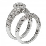 Art Deco White Gold 1ct TDW Diamond Bridal Set - Handcrafted By Name My Rings™