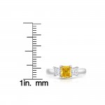 White Gold 1 5/8 ct TW Princess-cut Lab-Grown 3-stone Diamond Ring - Handcrafted By Name My Rings™