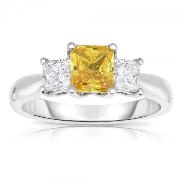 White Gold 1 5/8 ct TW Princess-cut Lab-Grown 3-stone Diamond Ring - Handcrafted By Name My Rings™