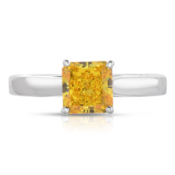 White Gold 1ct TW Lab-Grown Solitaire Diamond Ring - Handcrafted By Name My Rings™