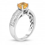 White Gold 2 1/4ct TDW Fancy Yellow Radiant-cut Lab-grown Diamond Ring - Handcrafted By Name My Rings™