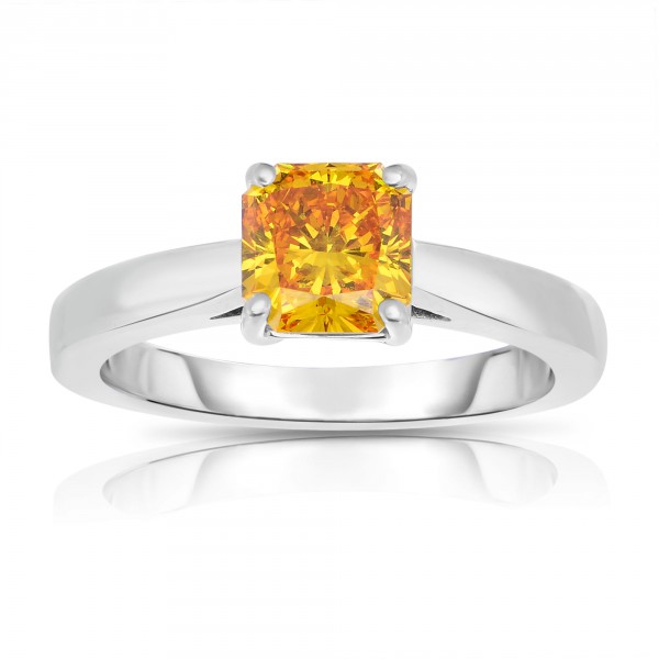 White Gold Solitaire 1 3/8 ct TW Radiant-cut Lab-grown Diamond Ring - Handcrafted By Name My Rings™
