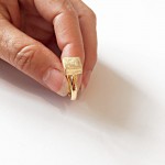 Solid Square  Gold Signet Ring - Geometric - Solid Gold Ring - Handcrafted By Name My Rings™
