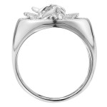Sterling Silver Men's 1/3ct TDW Diamond Angel Fashion Ring - Handcrafted By Name My Rings™