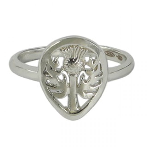 Sterling Silver Thistle Ring - Handcrafted By Name My Rings™