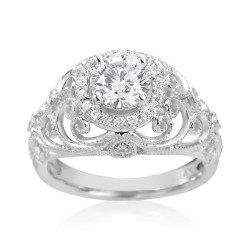 White Gold 1 1/4ct TDW Diamond Engagement Ring - Handcrafted By Name My Rings™