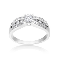 White Gold 1/2ct TDW Diamond Engagement Ring - Handcrafted By Name My Rings™