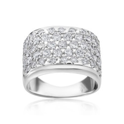 White Gold 2 1/8ct TDW Diamond Ring - Handcrafted By Name My Rings™