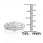 White Gold 3/4ct TDW Diamond Vintage-style Engagement Ring - Handcrafted By Name My Rings™