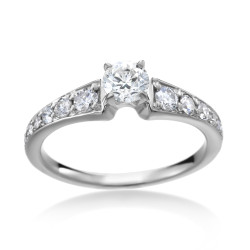 White Gold 4/5ct TDW Diamond Solitaire Engagement Ring - Handcrafted By Name My Rings™