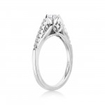 white gold 3/8ct TDW Diamond Enagagment Ring - Handcrafted By Name My Rings™