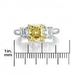 White Gold and Platinum Yellow and White Diamond 3.55ct TDW Ring - Handcrafted By Name My Rings™