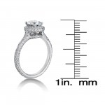 Platinum 1.83ct TDW Certified Diamond Engagement Ring - Handcrafted By Name My Rings™