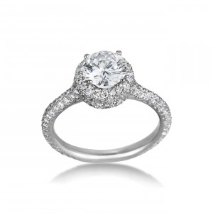 Platinum 1.83ct TDW Certified Diamond Engagement Ring - Handcrafted By Name My Rings™