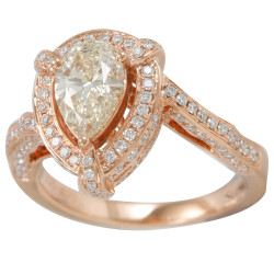 Rose Gold 1 7/8ct TDW Natural Yellow Diamond Ring - Handcrafted By Name My Rings™