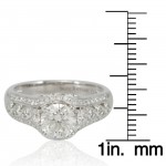 White Gold 1 7/8ct TDW Diamond Engagement Ring - Handcrafted By Name My Rings™