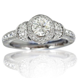 White Gold 1.11ct TDW Diamond Bridal Engagement Ring - Handcrafted By Name My Rings™