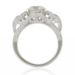 Limited Edition White Diamond French Filigree Pave Ring - Handcrafted By Name My Rings™