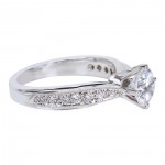 Tacori Platinum 1/5ct TDW Diamond and Cubic Zirconia Engagement Ring - Handcrafted By Name My Rings™