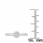 White Gold 1/10ct TDW Diamond Flower Cluster Promise Ring - Handcrafted By Name My Rings™
