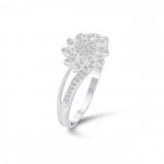 White Gold 1/6ct TDW Diamond Composite Engagement Ring - Handcrafted By Name My Rings™