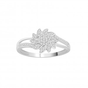 White Gold 1/6ct TDW Diamond Composite Engagement Ring - Handcrafted By Name My Rings™