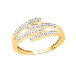 Gold 1/10ct TDW Diamond Cluster Engagement Ring - Handcrafted By Name My Rings™